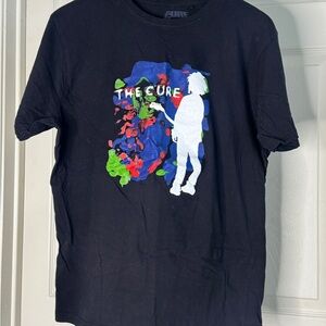 Black Graphic T-Shirt with Band Design From The Cure, 80’s Alt, XL